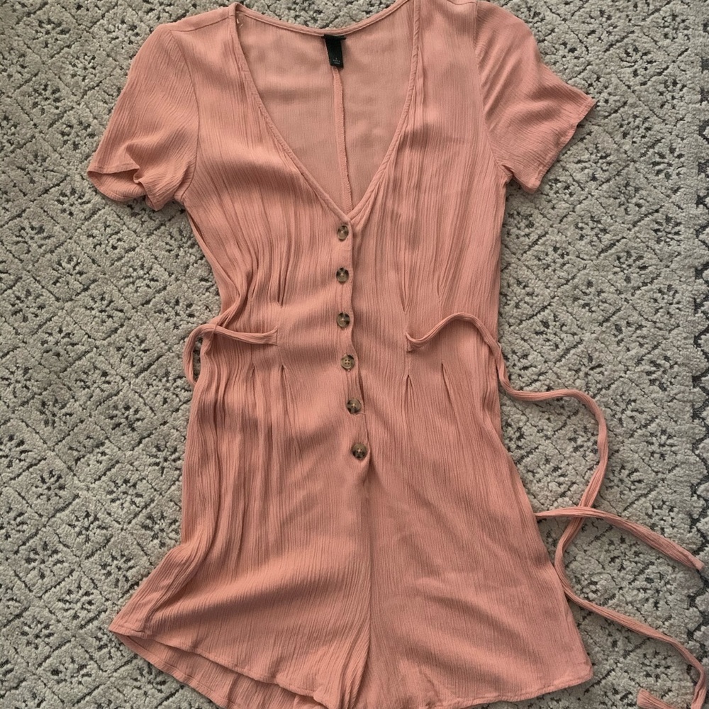 Wild Fable Pink Button Front Romper